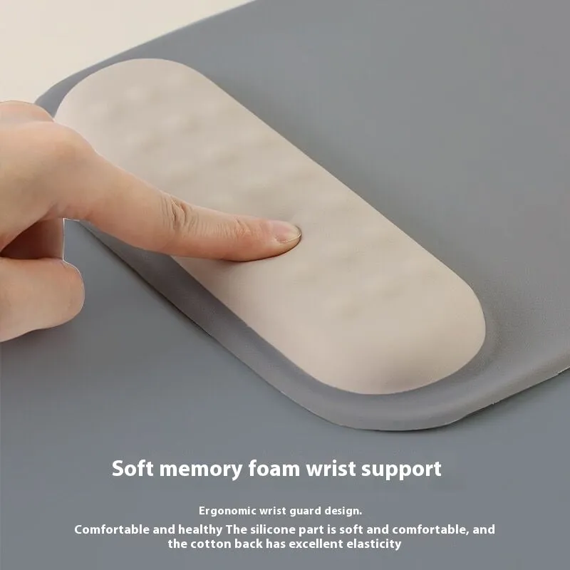 Ergonomic cloth silicone mouse pad with wrist support in multiple colour patterns