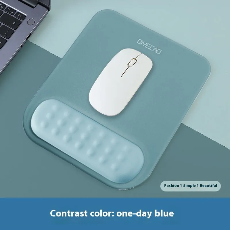 Ergonomic cloth silicone mouse pad with wrist support in multiple colour patterns