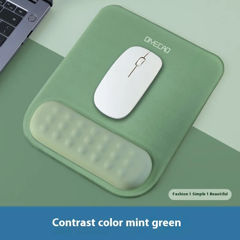 Ergonomic cloth silicone mouse pad with wrist support in multiple colour patterns