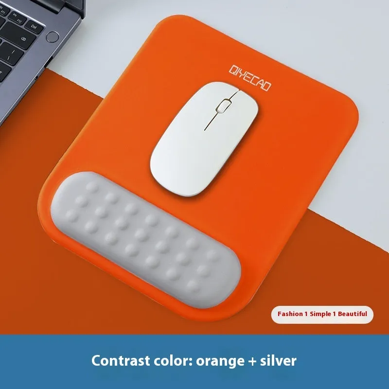 Ergonomic cloth silicone mouse pad with wrist support in multiple colour patterns