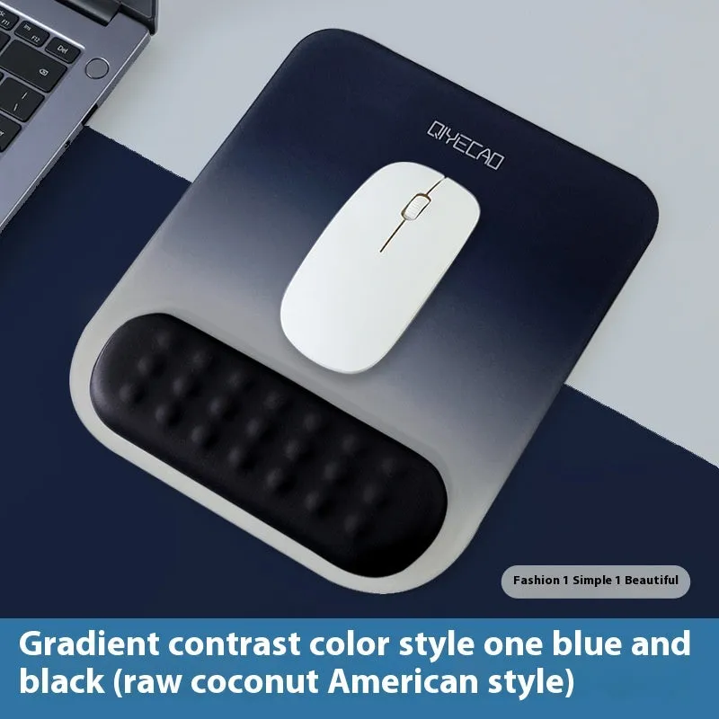 Ergonomic cloth silicone mouse pad with wrist support in multiple colour patterns