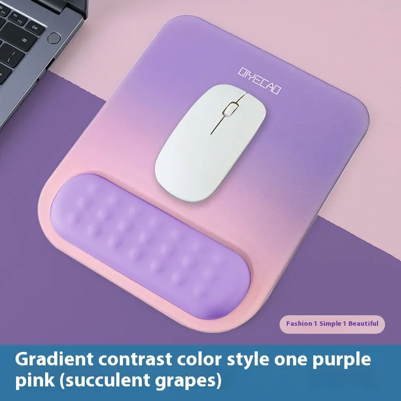 Ergonomic cloth silicone mouse pad with wrist support in multiple colour patterns