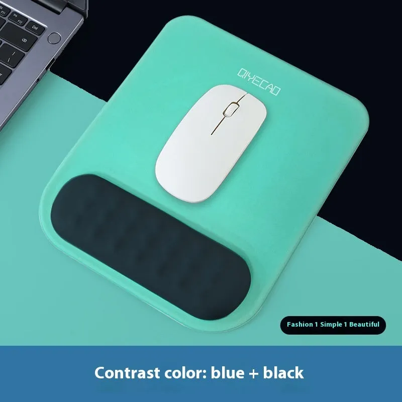 Ergonomic cloth silicone mouse pad with wrist support in multiple colour patterns