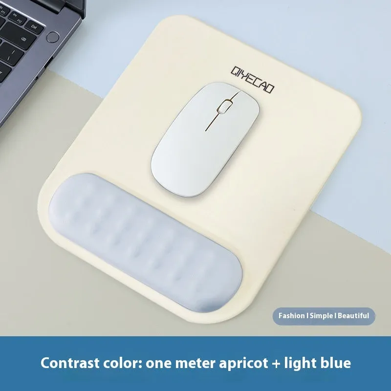 Ergonomic cloth silicone mouse pad with wrist support in multiple colour patterns