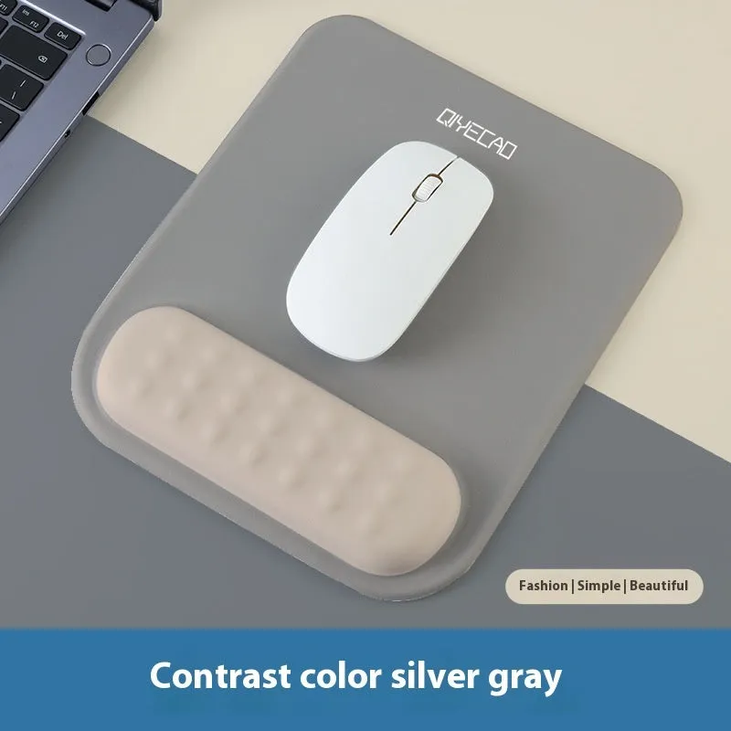 Ergonomic cloth silicone mouse pad with wrist support in multiple colour patterns