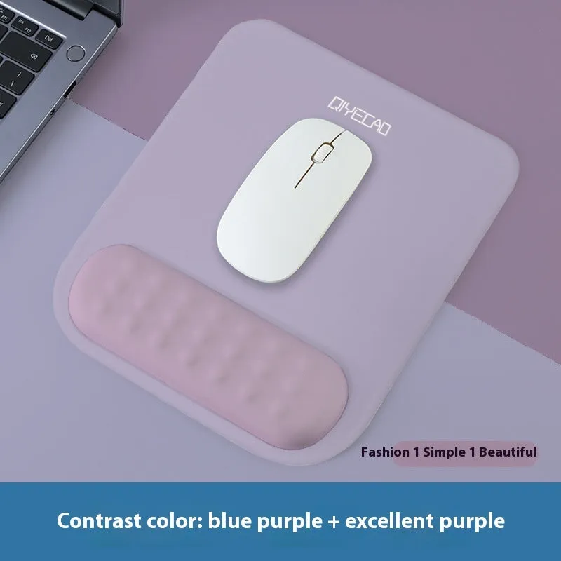 Ergonomic cloth silicone mouse pad with wrist support in multiple colour patterns