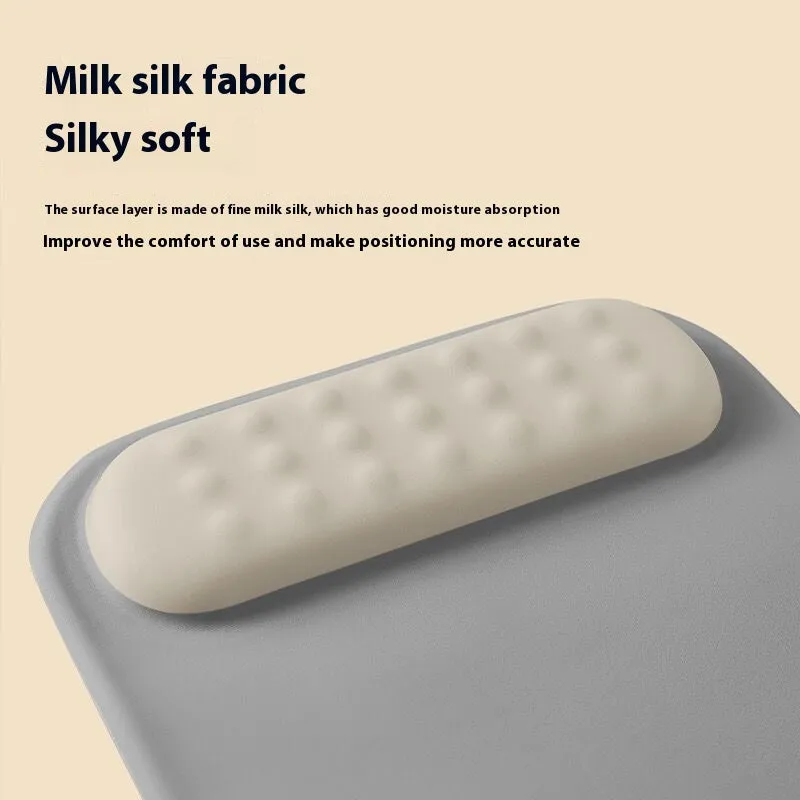 Ergonomic cloth silicone mouse pad with wrist support in multiple colour patterns