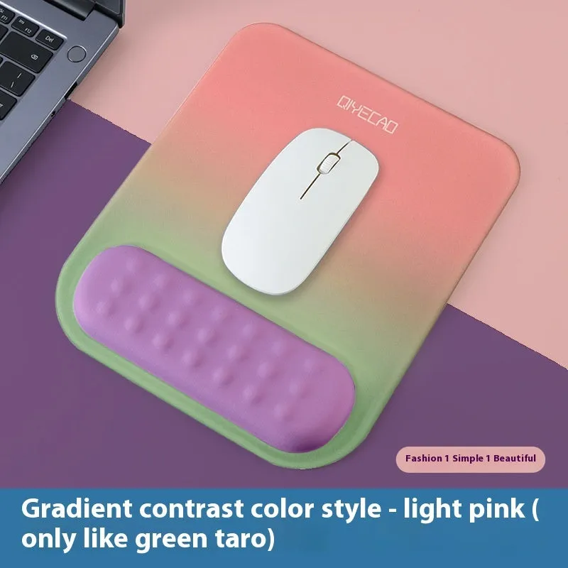 Ergonomic cloth silicone mouse pad with wrist support in multiple colour patterns