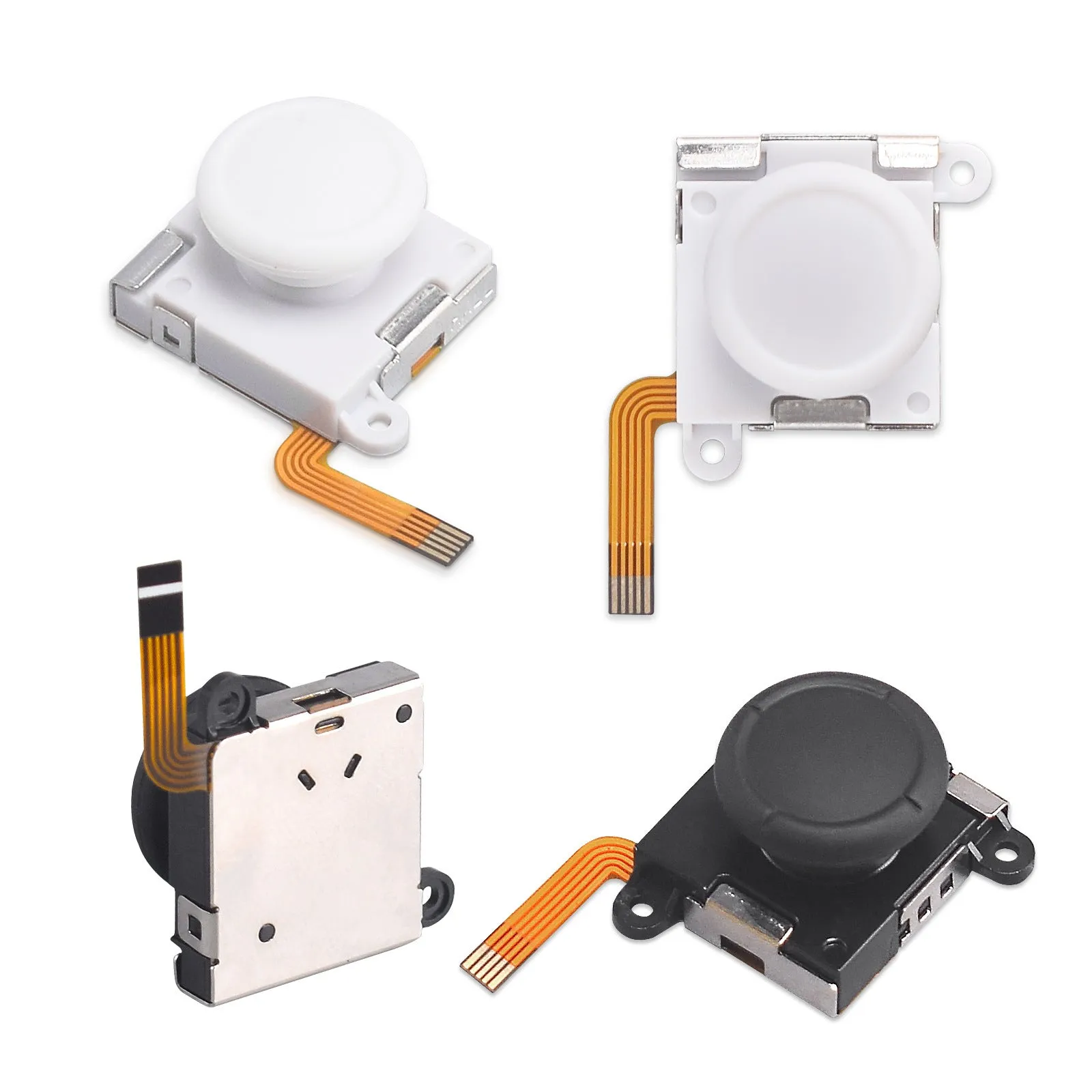 Black Hall effect magnetic joystick replacement component for PS5, PS4, XBOX and Switch Pro controllers.