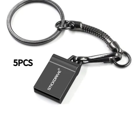 Metal car-shaped USB flash drive on a necklace chain, shown in black and silver colour options.