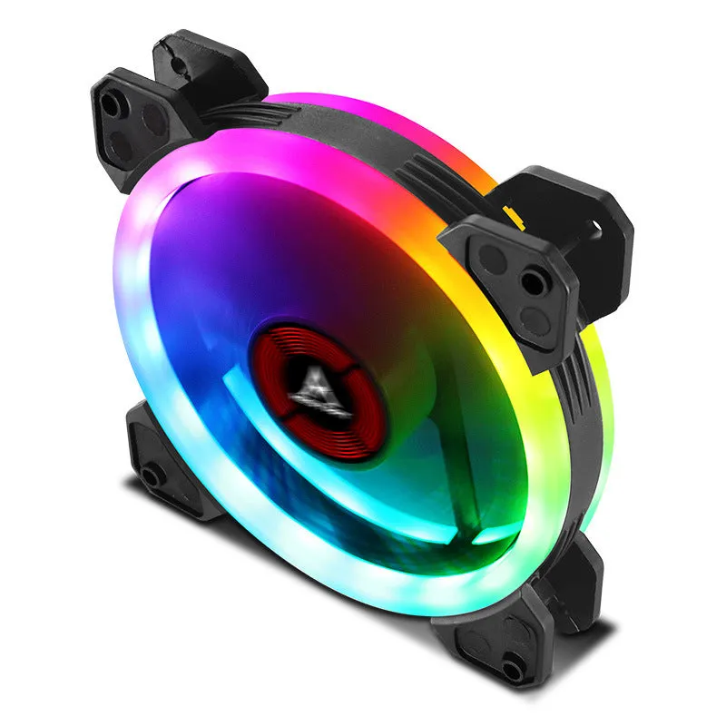 Camouflage patterned 12cm RGB computer chassis cooling fan.