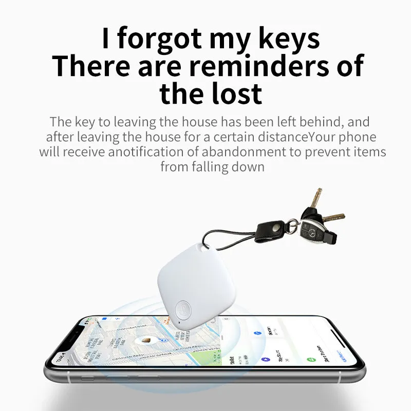 Diamond Global Bluetooth anti-lost tracker in multiple colours on a key ring.