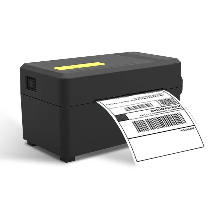 Kupono thermal label printer for express orders with USB connection, shown in black and white models.