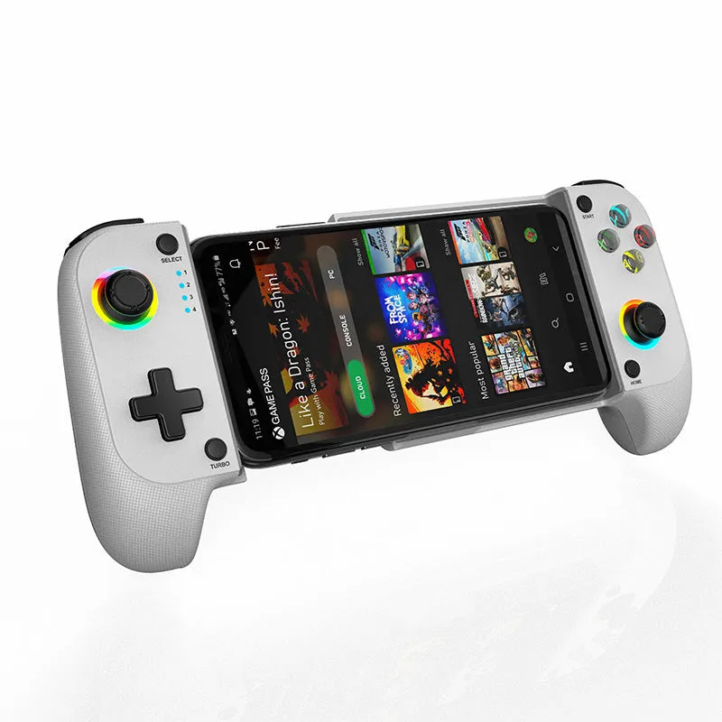 Bluetooth wireless game controller for Android and iOS mobile devices with type-C port