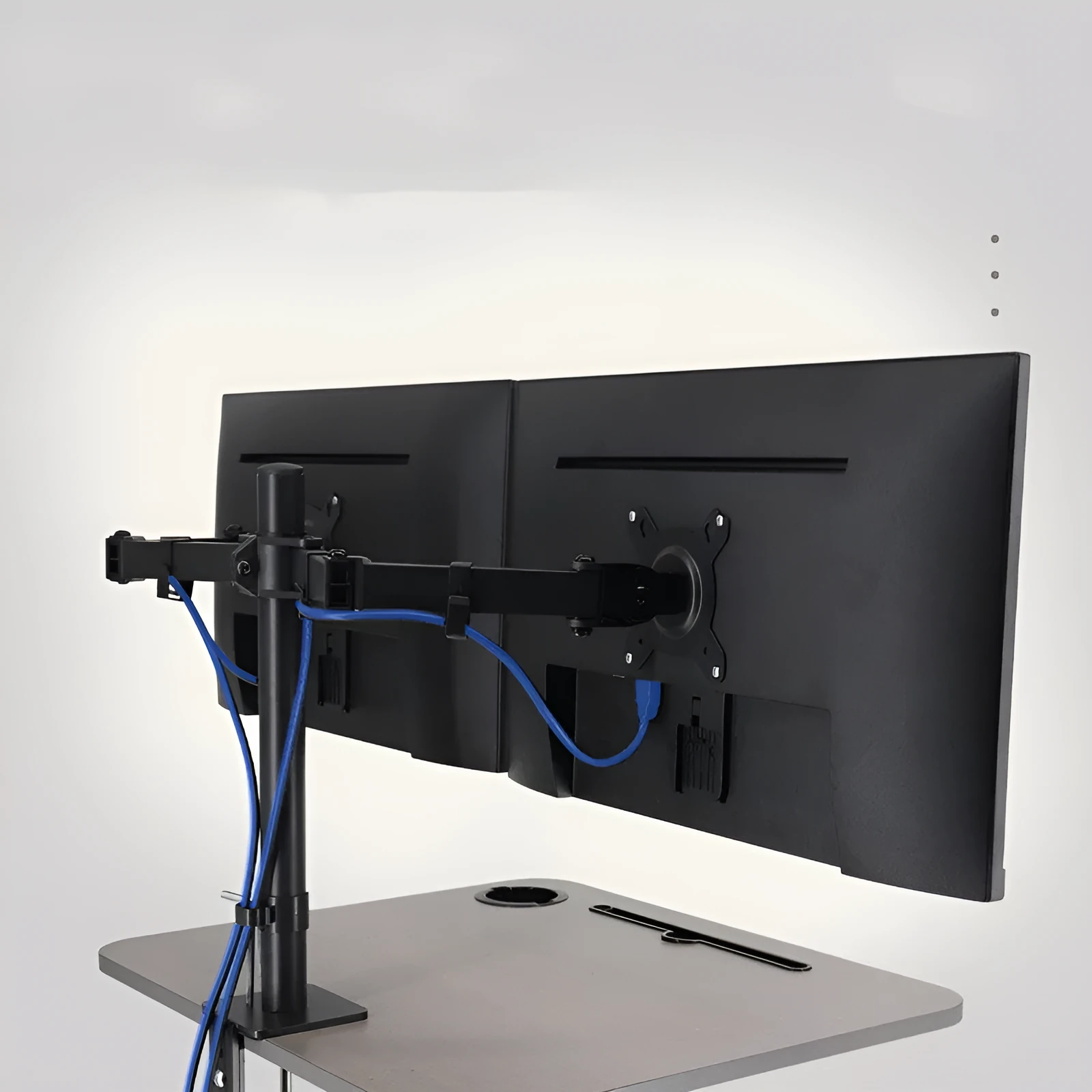 Universal computer lifting rotating display bracket made of steel for 13-32 inch screens