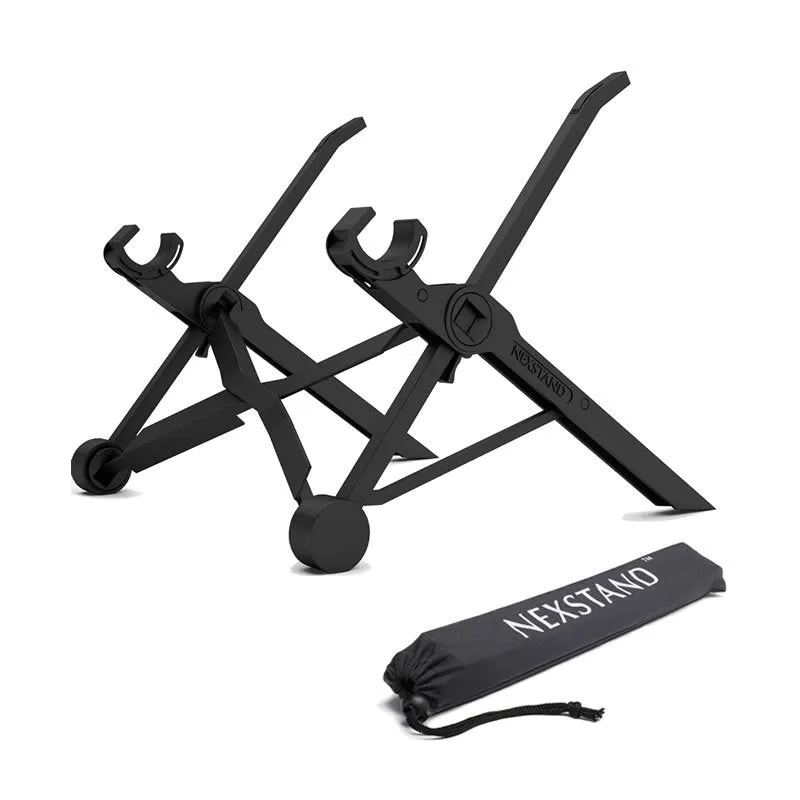 Sagacious black portable folding laptop bracket computer stand on desk