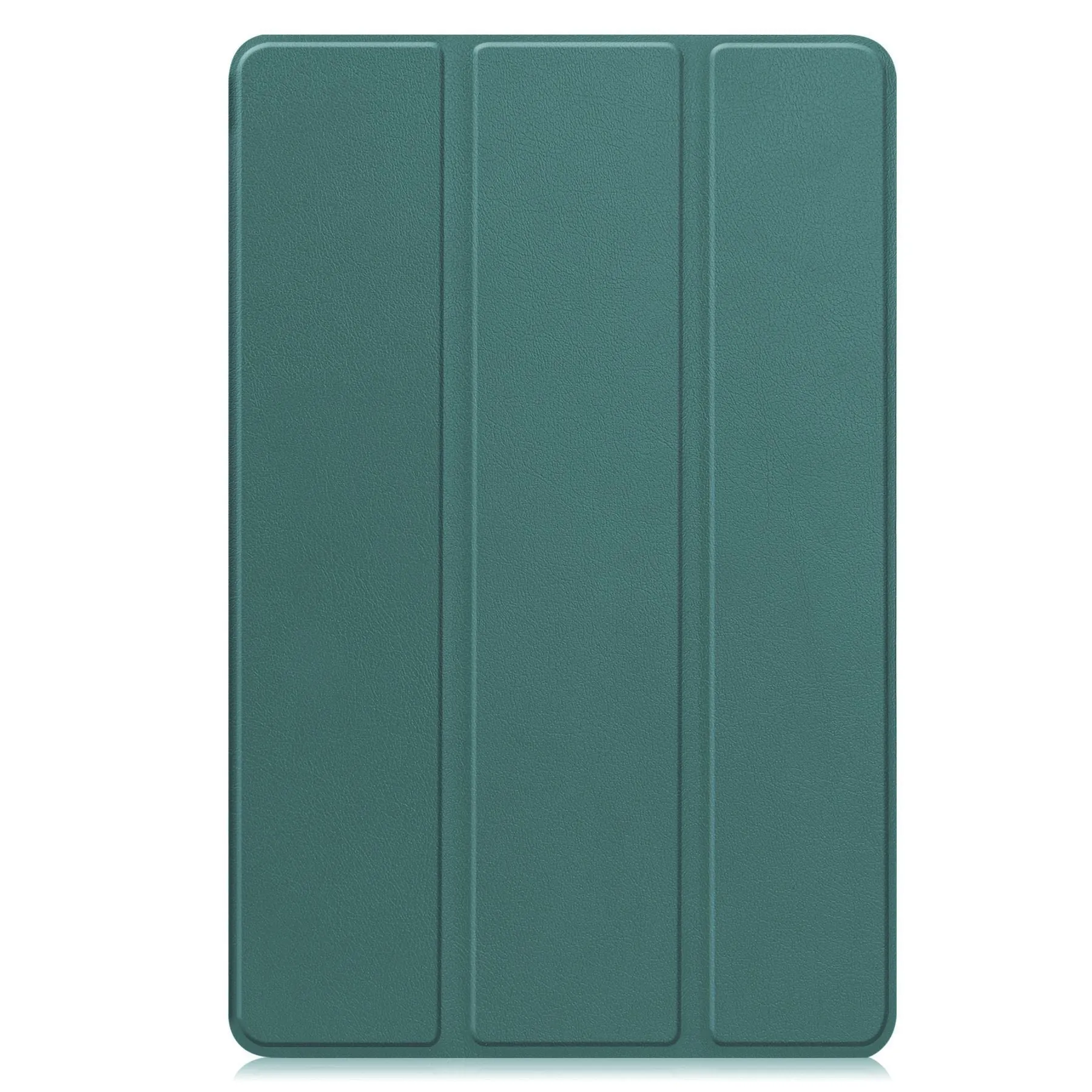 Samsung Tab S10 FE Plus 13.1-inch tri-fold hard protective case in black with integrated kickstand open.