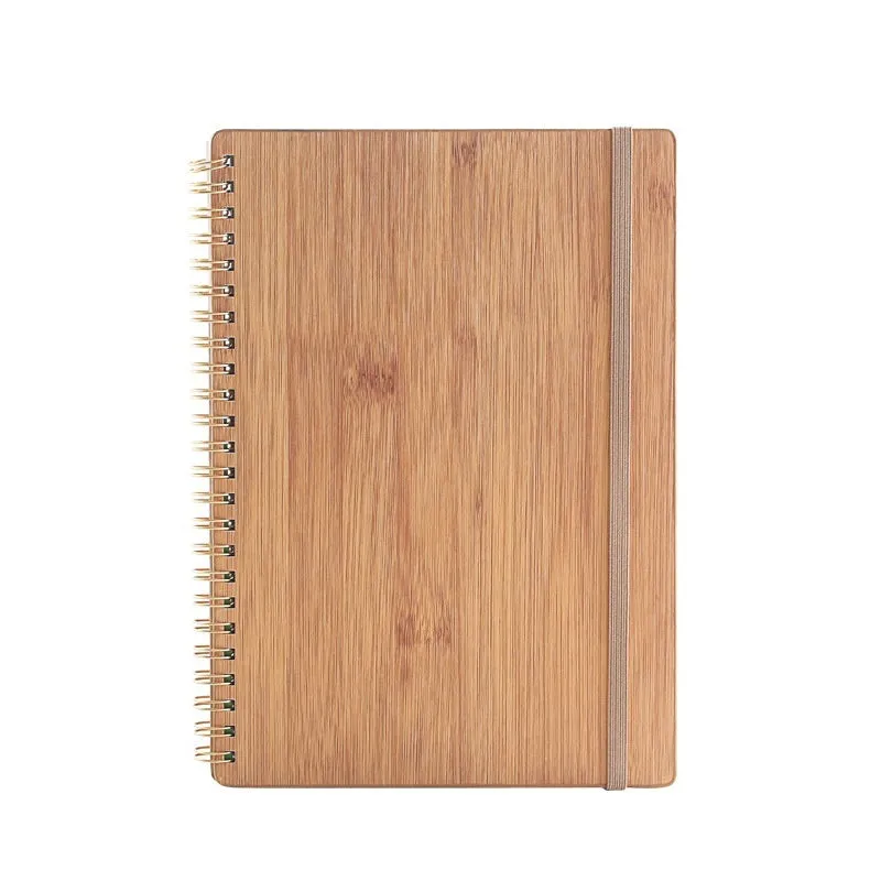 Erasable reusable coil notebook with rock stone paper, shown with a pen and cleaning cloth on a customisable cover.