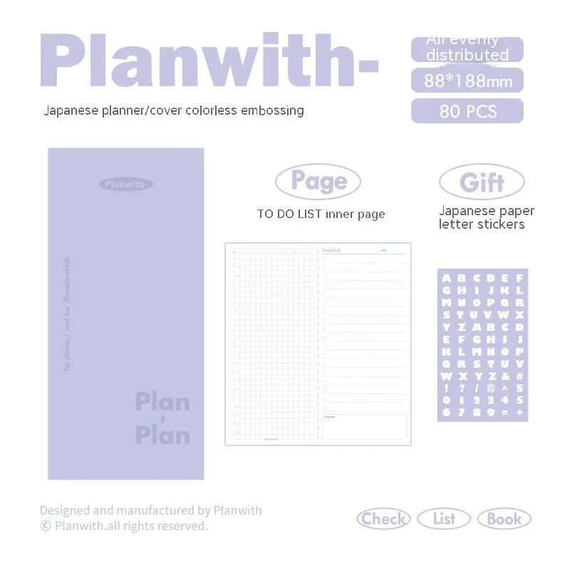 Embossed meter book with simple design showing 80 pages of 100g white cow paper