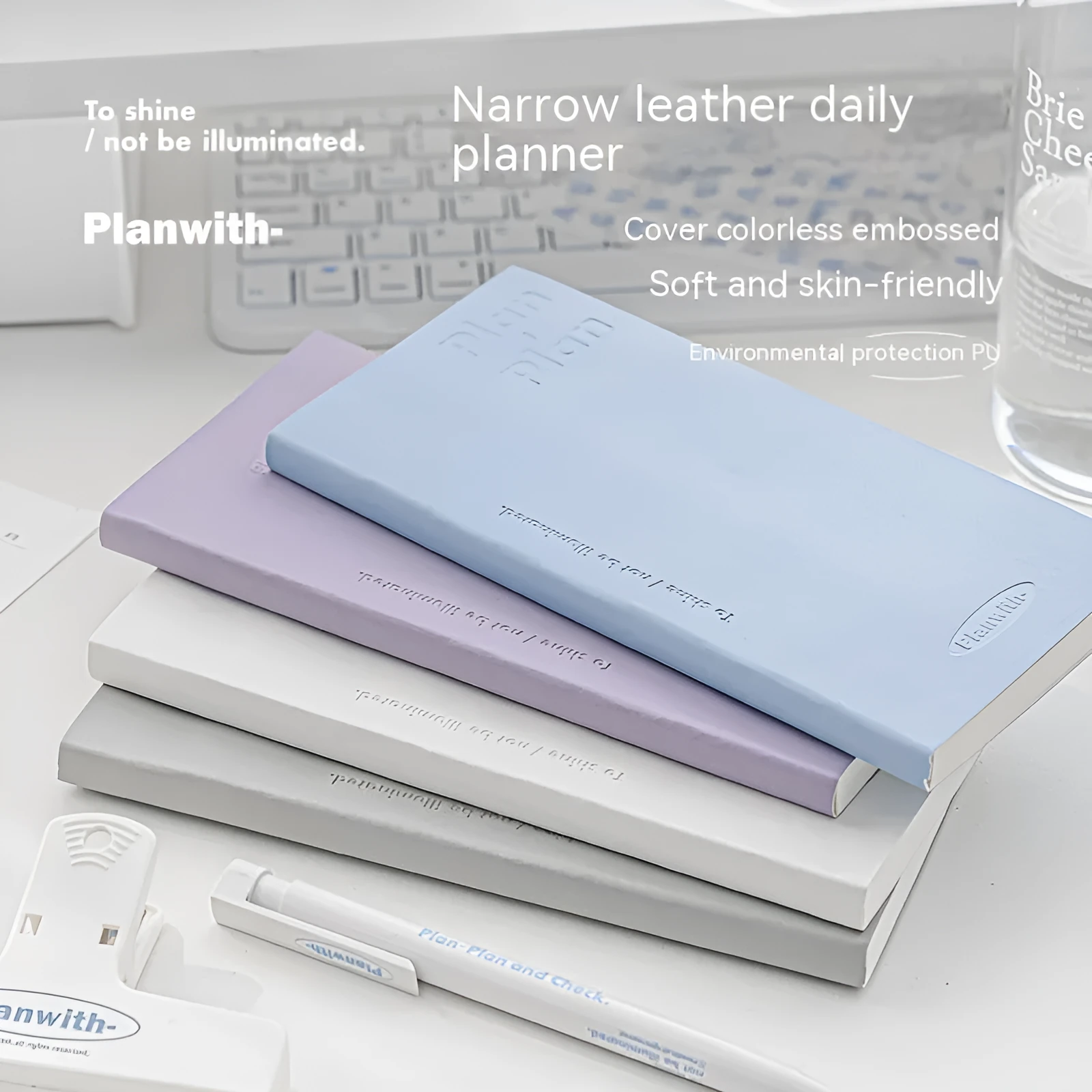 Embossed meter book with simple design showing 80 pages of 100g white cow paper