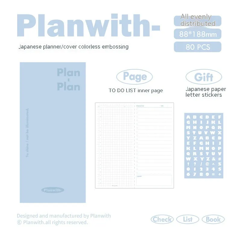 Embossed meter book with simple design showing 80 pages of 100g white cow paper