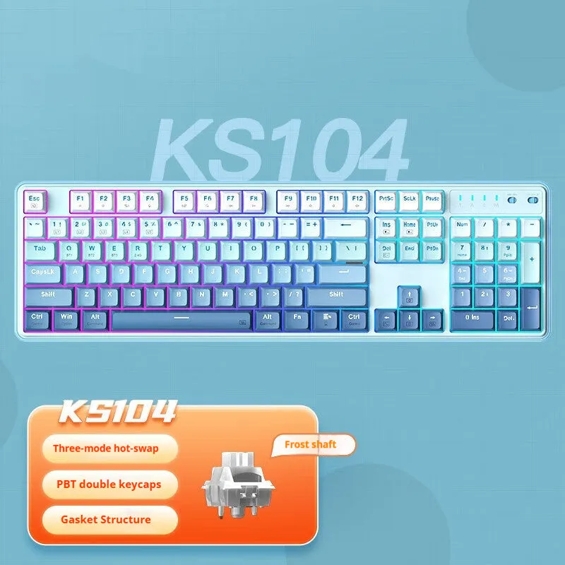 Red Dragon 104-key mechanical gaming keyboard in a selected colour with USB cable.