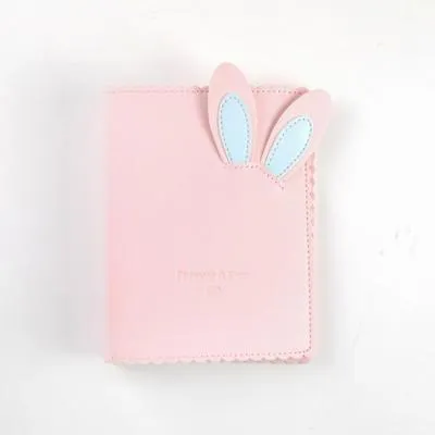 Mini rabbit-themed photo album with PU leather cover holding 3-inch photographs