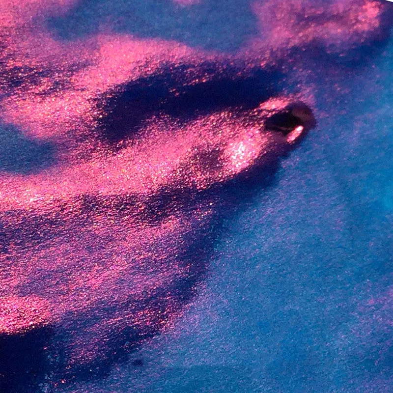 Gradient sheen fountain pen ink with gold powder shimmer in Red Tide and Truffle colours