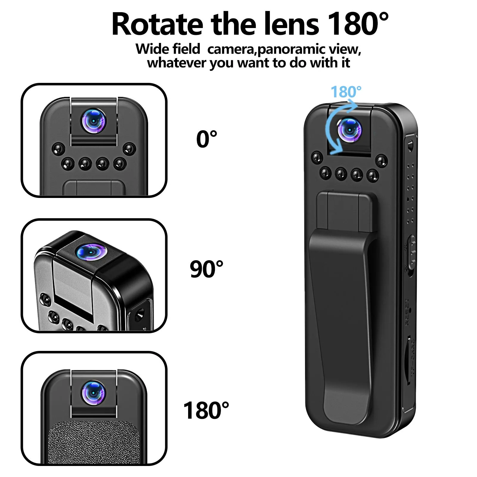 L7 home security camera with WiFi, HD recording and infrared night vision capability