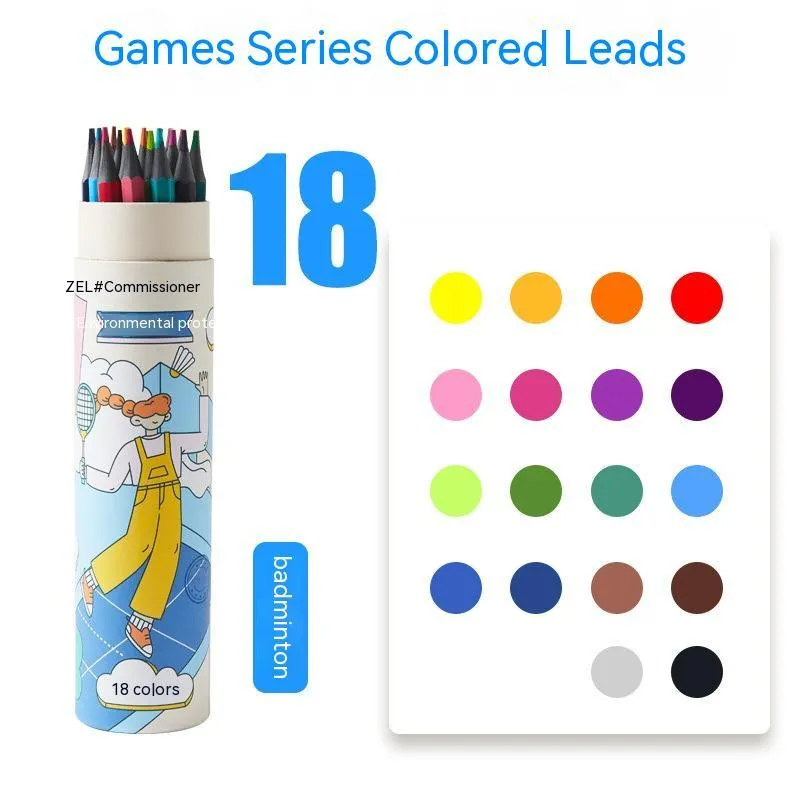 Zhenglin Sports colour pencils in 24 and 36 colour sets with paper barrel construction