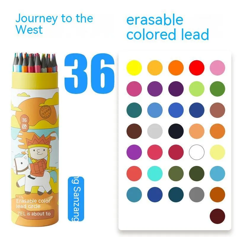 Zhenglin Sports colour pencils in 24 and 36 colour sets with paper barrel construction