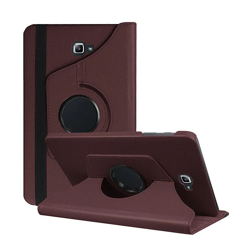 iPad 1 rotating leather protective case in clamshell design, showing PU leather texture and solid colour options.