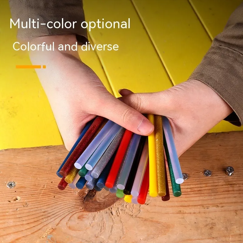 55-piece set of transparent hot melt glue sticks with 7.0mm diameter for craft projects