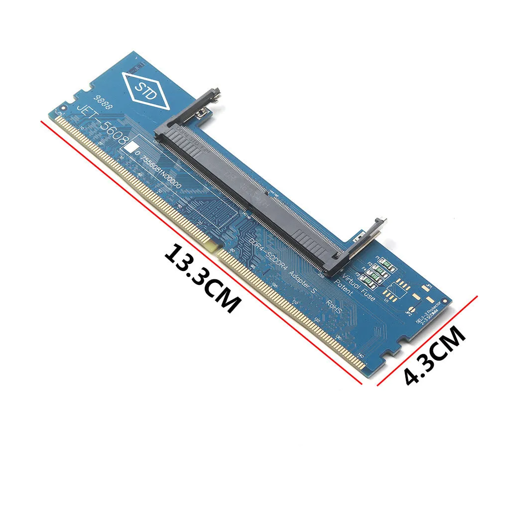 DDR4 laptop to desktop memory adapter card with electrostatic protective bag for safe component transfer