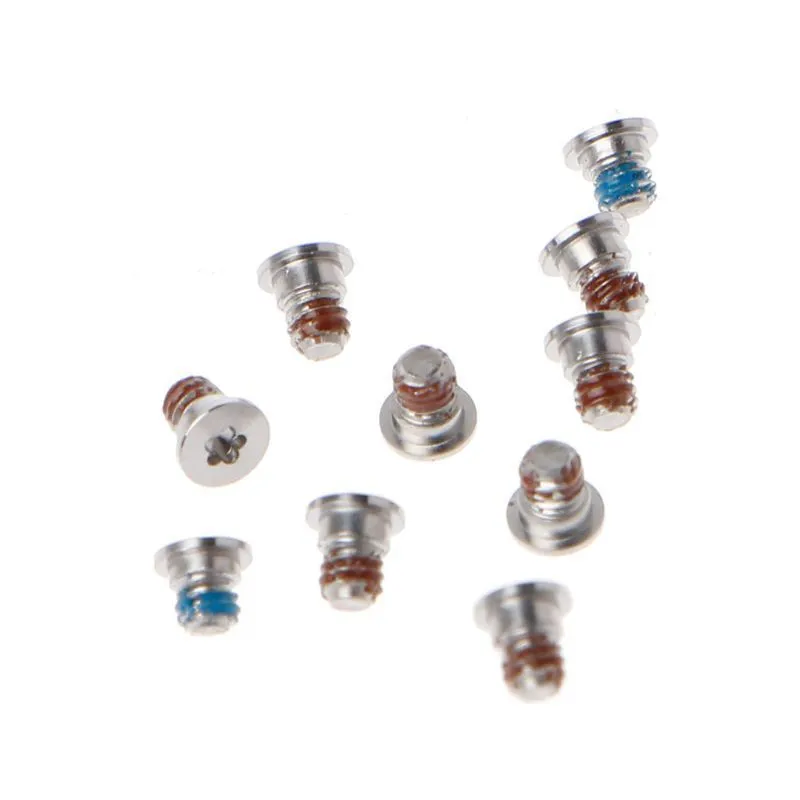 Ten metal replacement screws for MacBook Pro Retina A1502 A1398 A1425 bottom shell and rear cover.
