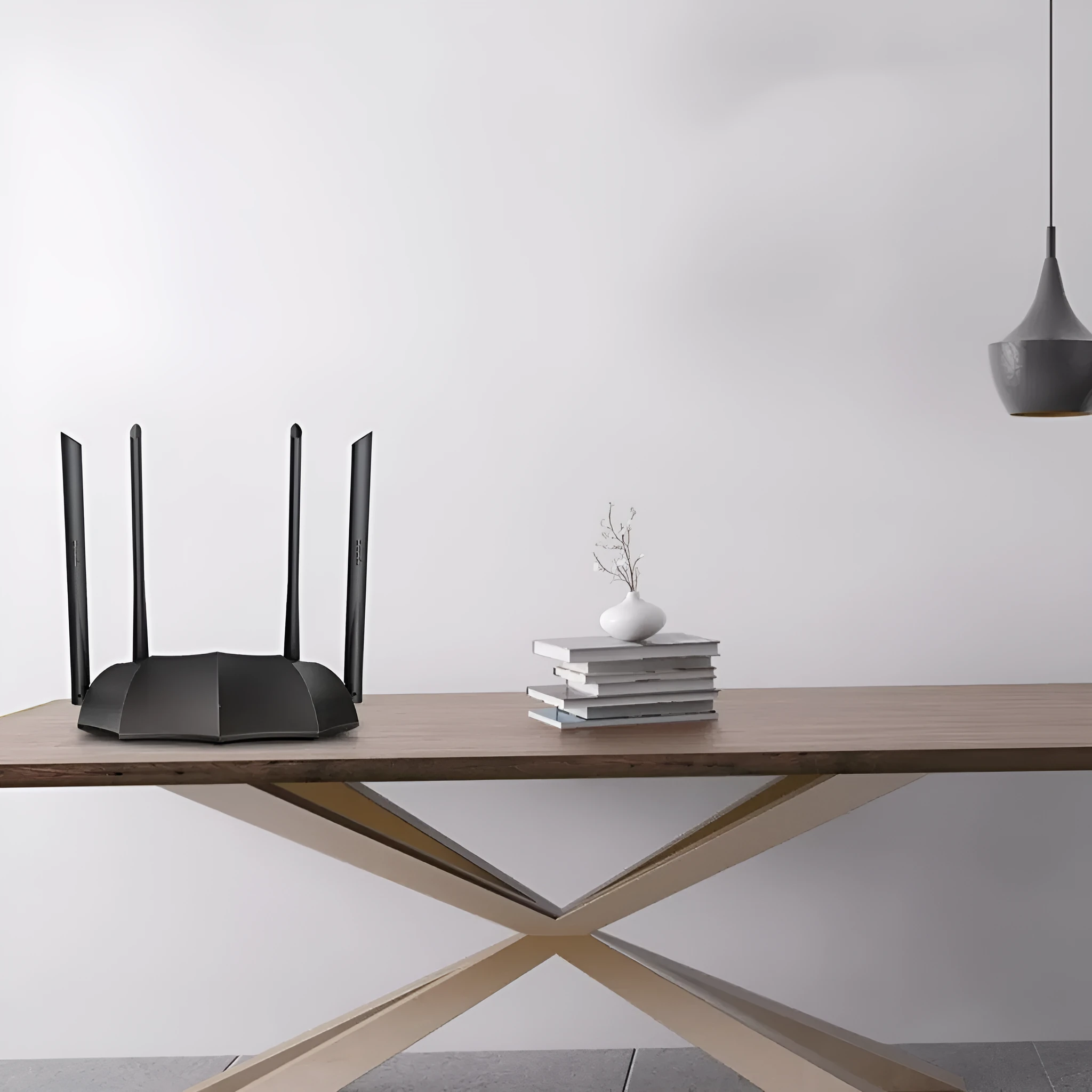 AC8 dual-band gigabit wireless router with multi-language firmware and compact dimensions