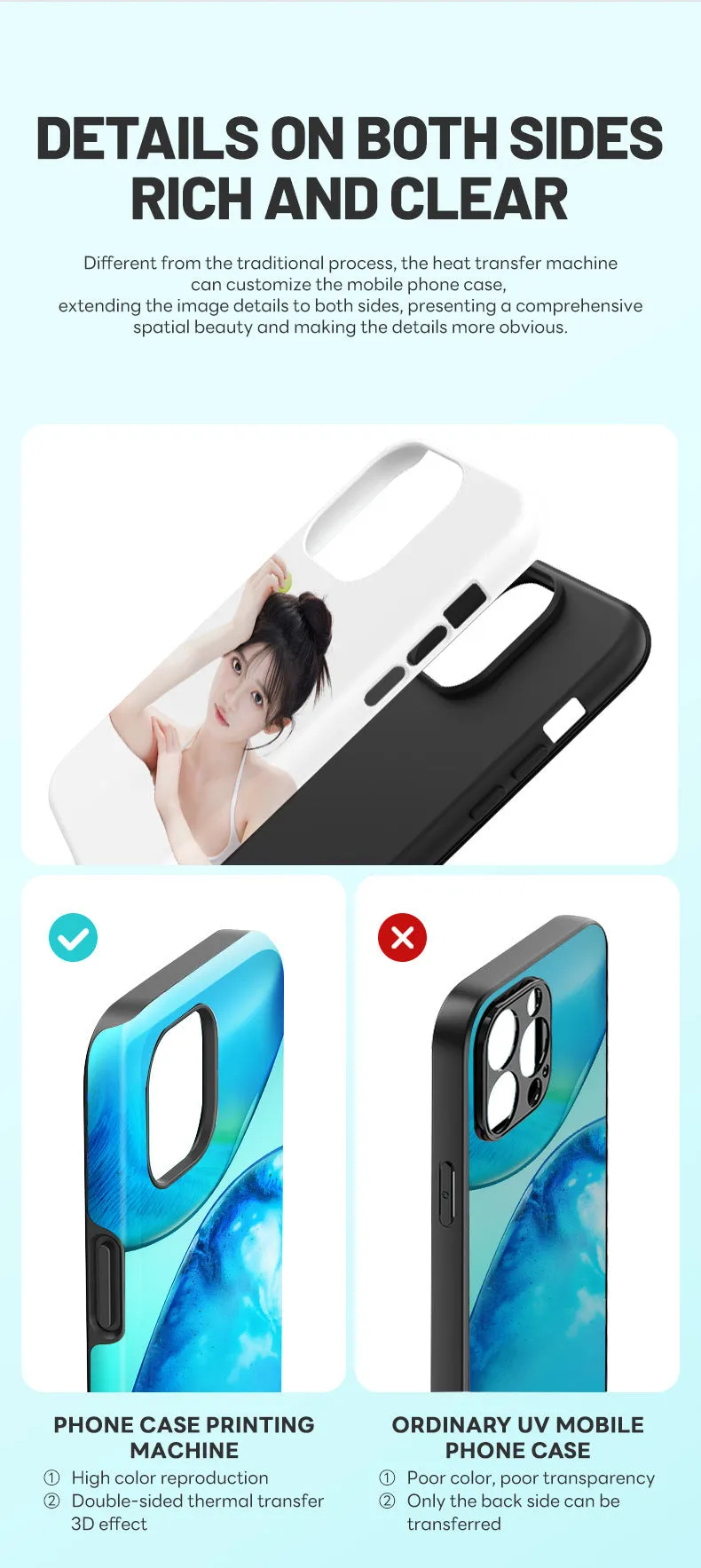 Metal phone case transfer printing press machine for heat transfer customisation