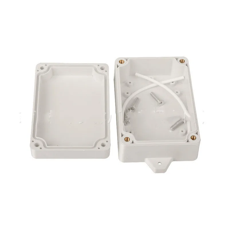 Black ABS plastic waterproof instrument box for electronic power supplies, model F4B-1.