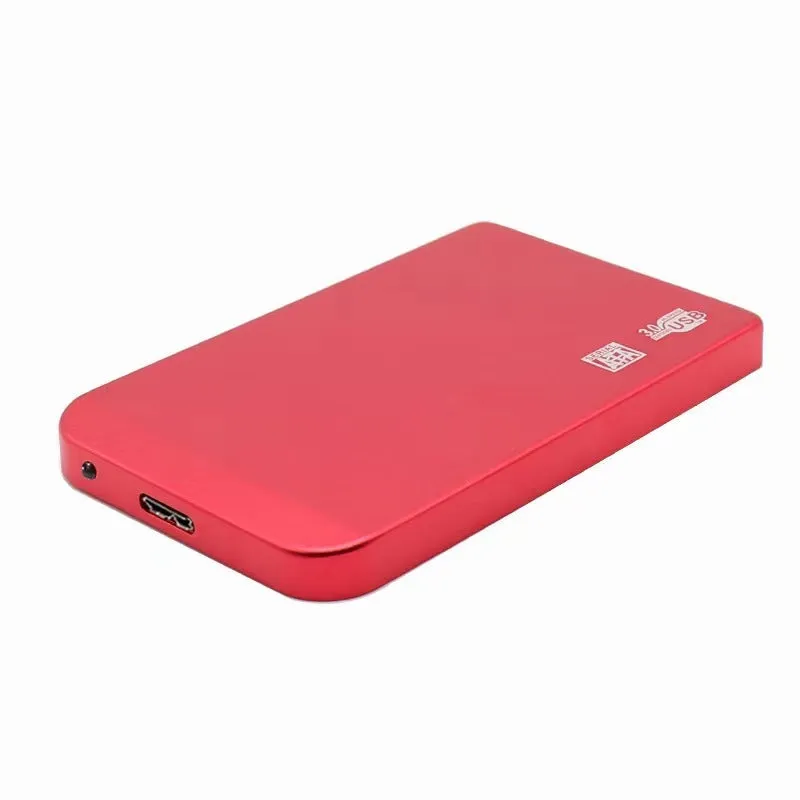 USB 3.0 external solid state drive with metal shell in black, blue, red, or silver