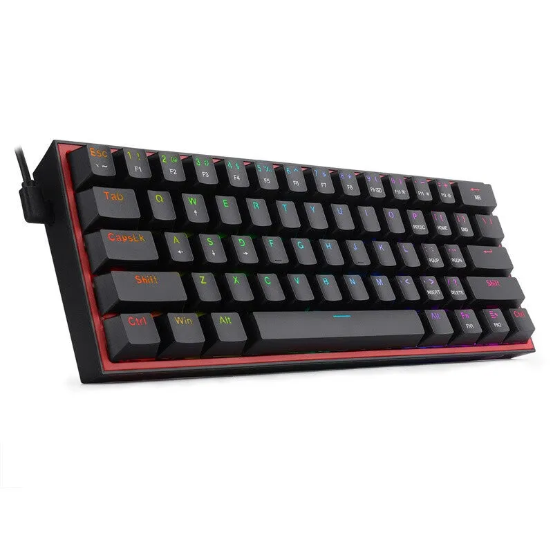 K617 RGB backlit wired mechanical keyboard with multimedia keys on a desk