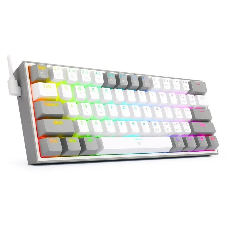 K617 RGB backlit wired mechanical keyboard with multimedia keys on a desk