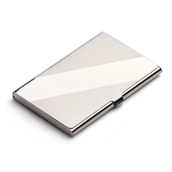304 stainless steel laser sculpture business card case with geometric design