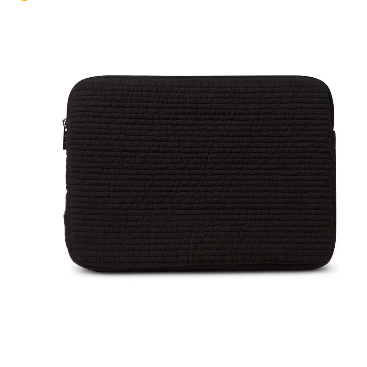 Black and white cotton cloth hand-held laptop clutch bag for anti-seismic tablet protection