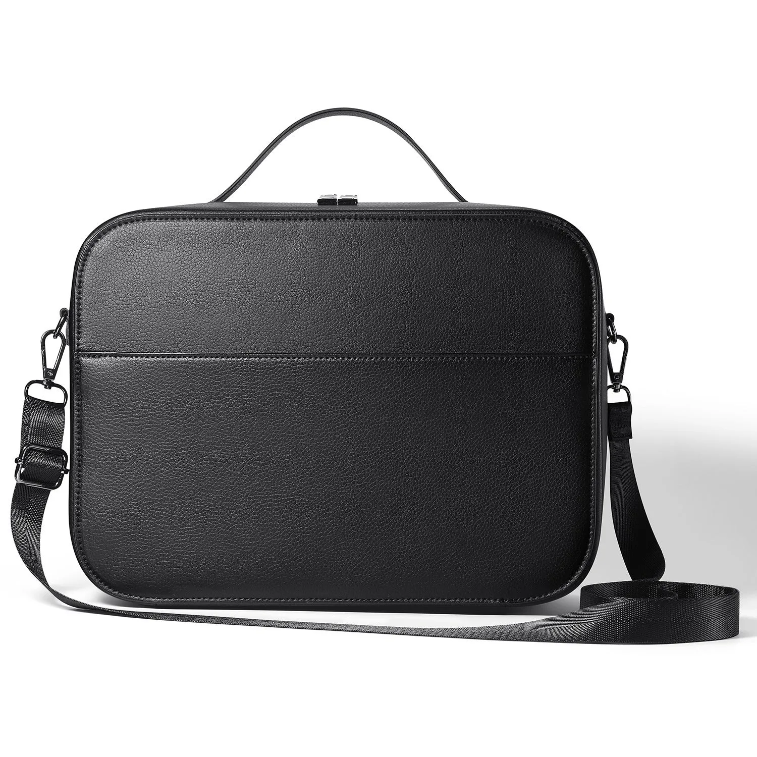Black superfiber storage box for Apple Vision Pro MR glasses measuring 32.5x24.5x11.5 cm