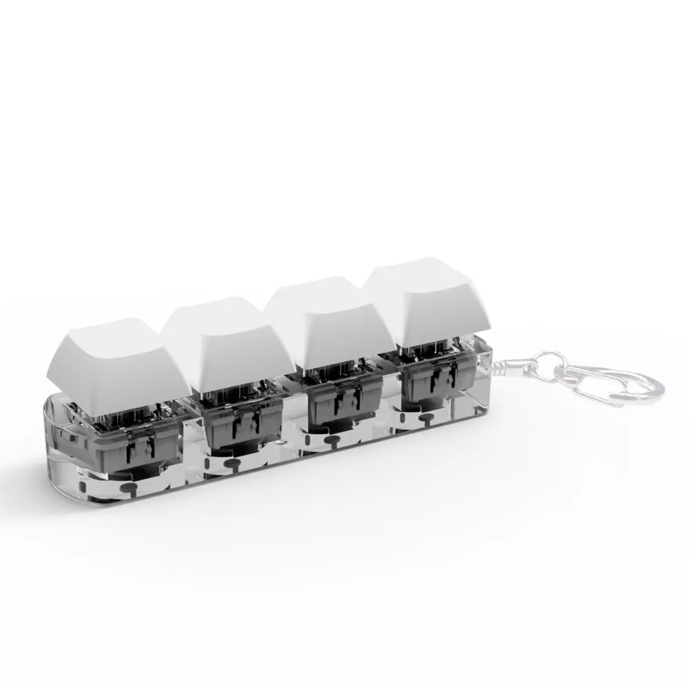 Nintendo Switch 4-key shaft tester with transparent ABS shell showing internal components