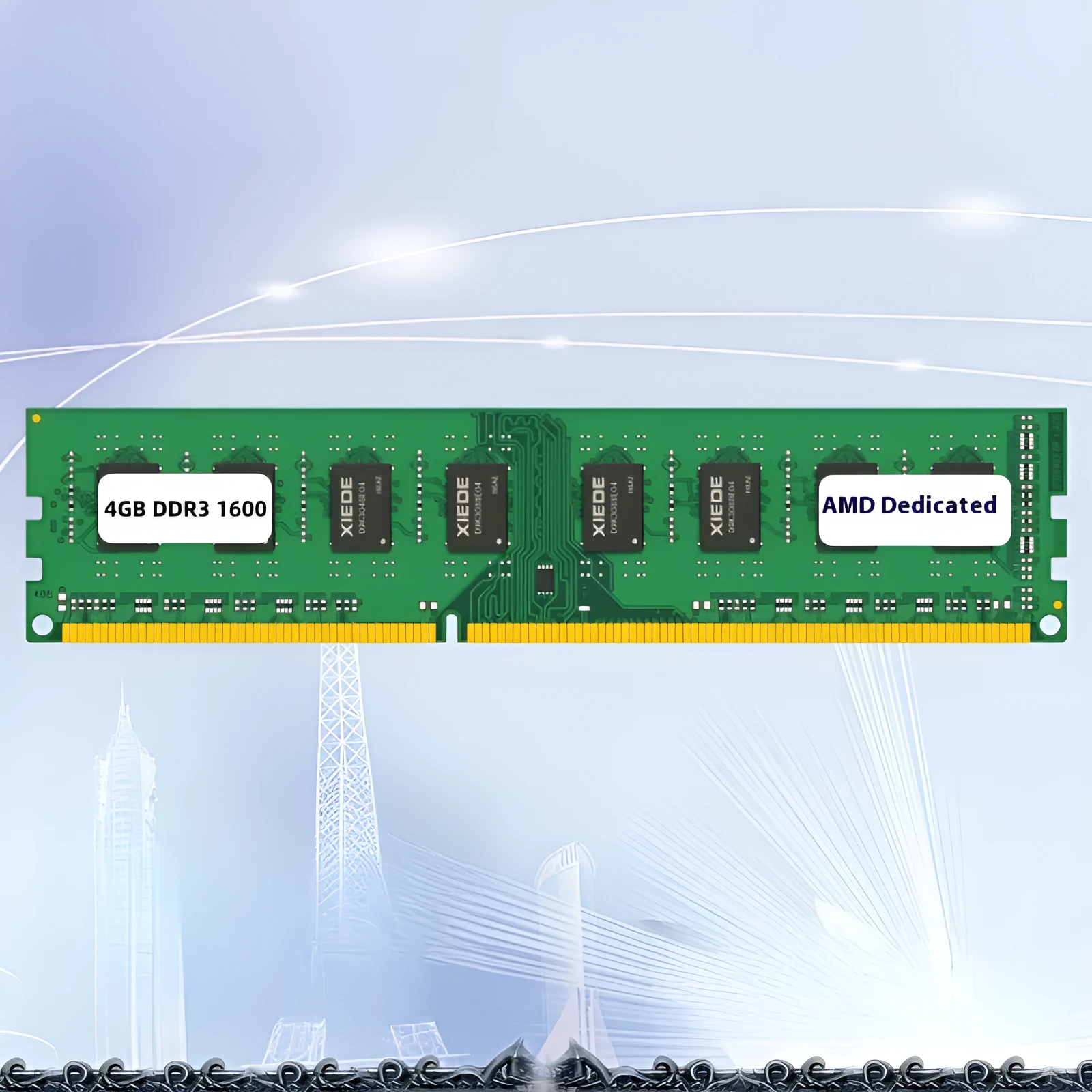 DDR3 4GB 1600MHz desktop memory module for AMD compatible systems