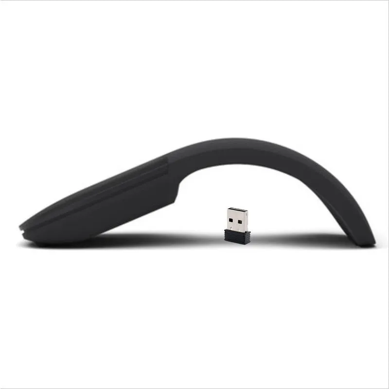 Folding Bluetooth 4.0 touch wireless mouse shown in unfolded position with dimensions 131.2 x 55 x 14.5 mm