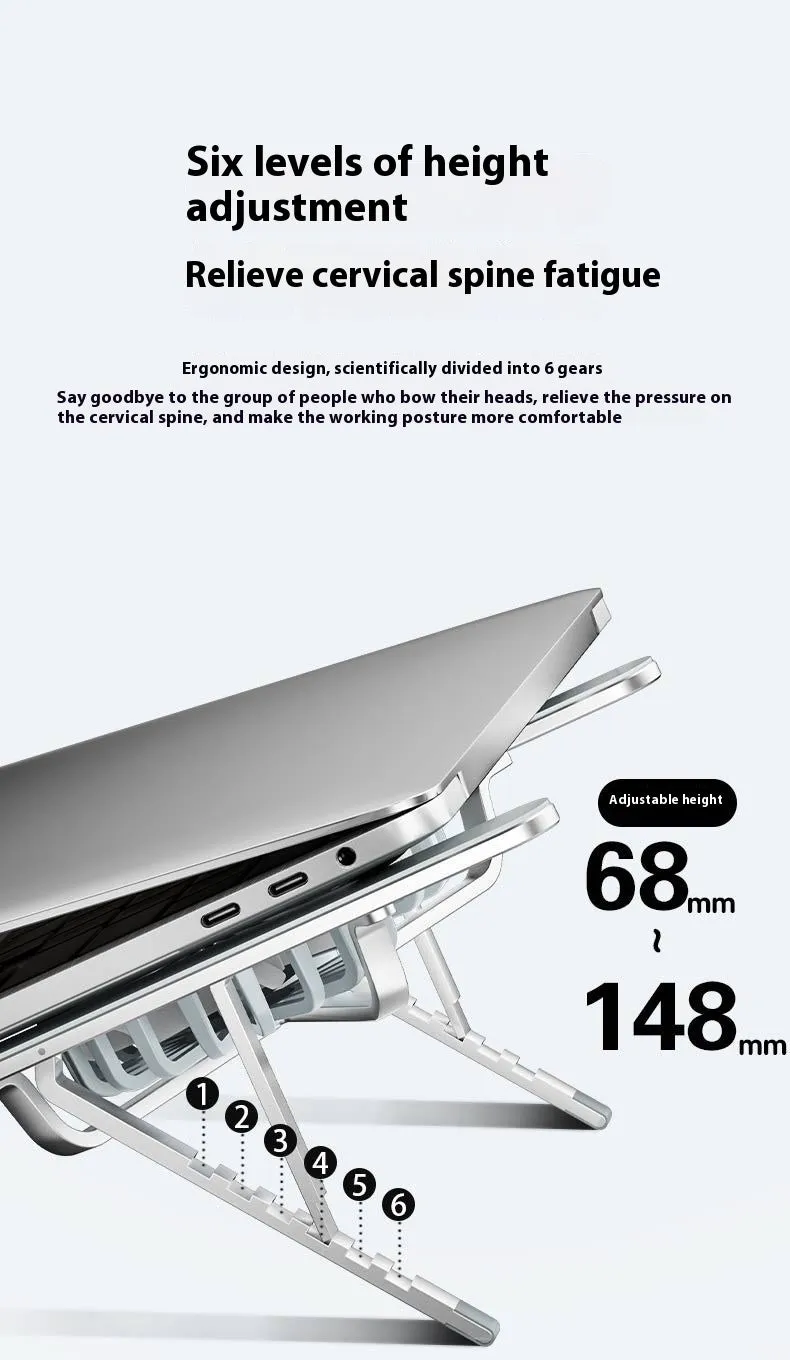 Aluminium alloy laptop cooling stand with twin fans and height adjustment mechanism