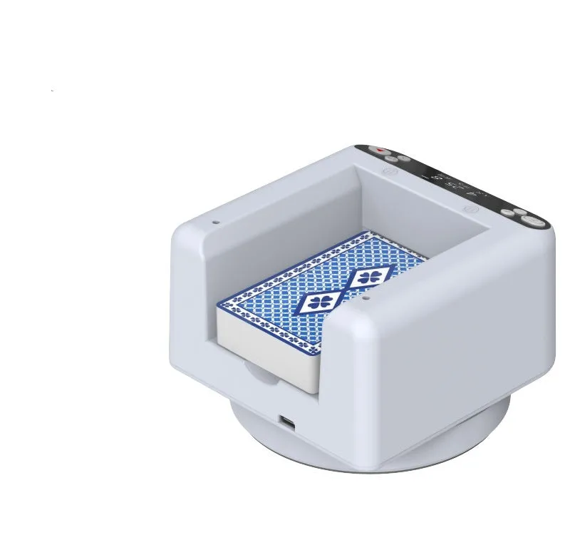 Automatic dealing device with plastic card dispenser unit for poker games
