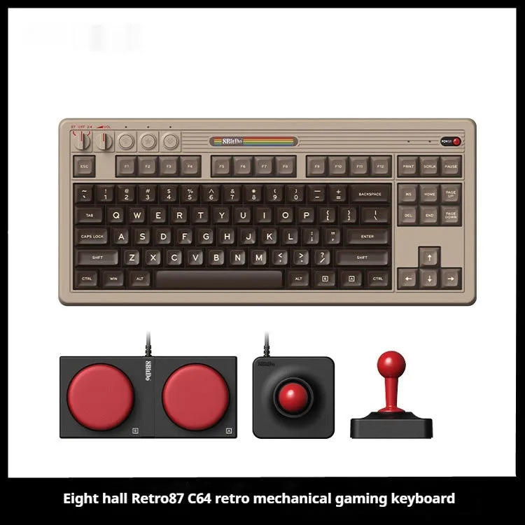 Retro 87-key mechanical gaming keyboard with Bluetooth wireless connection